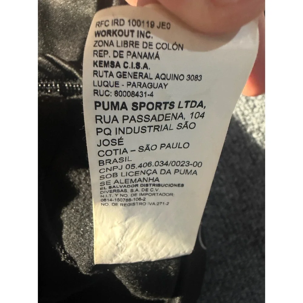 Puma Track Jacket Mens L Black Good Full Zip Contrast Stitch 579320-01